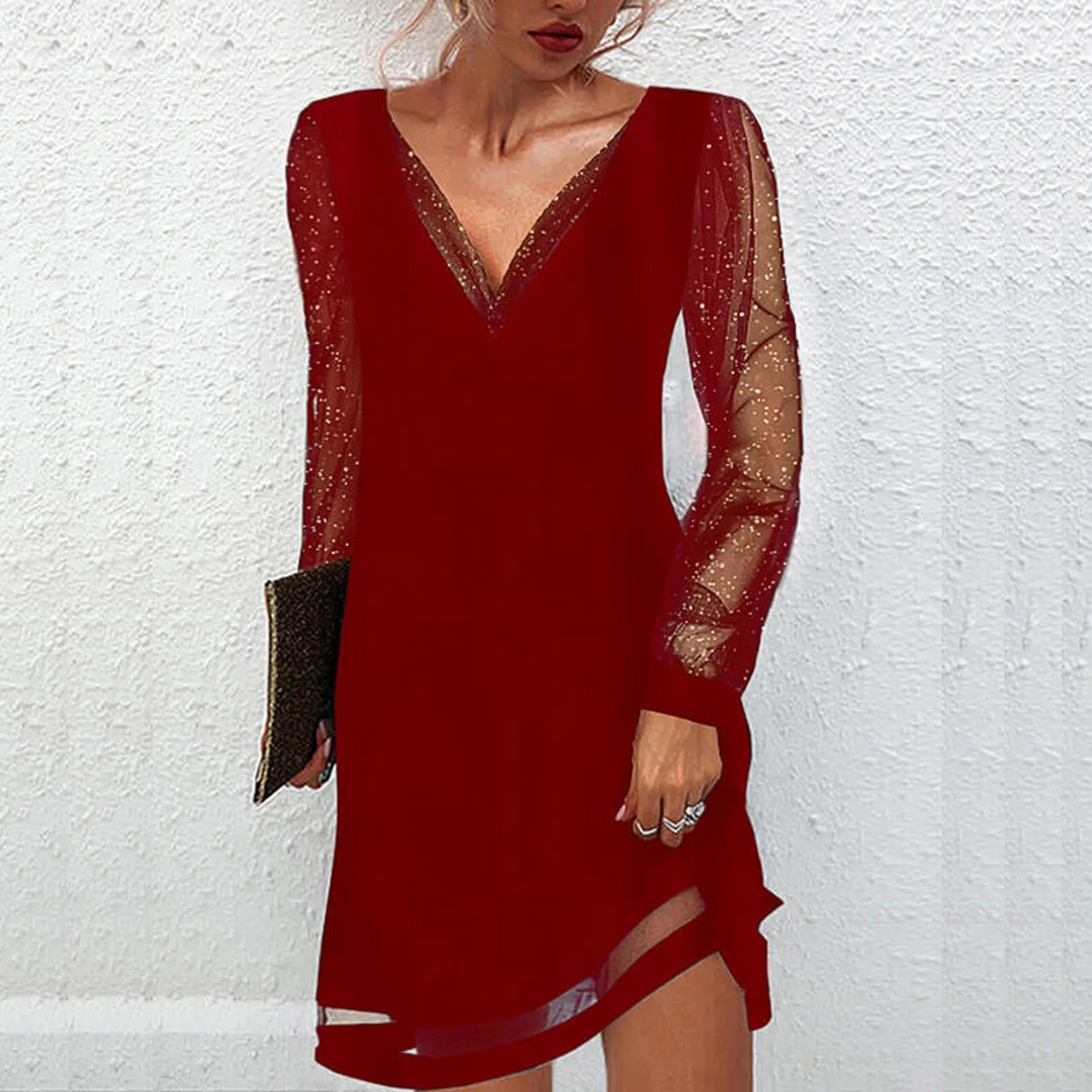 LILA™ – Spitzenärmelkleid