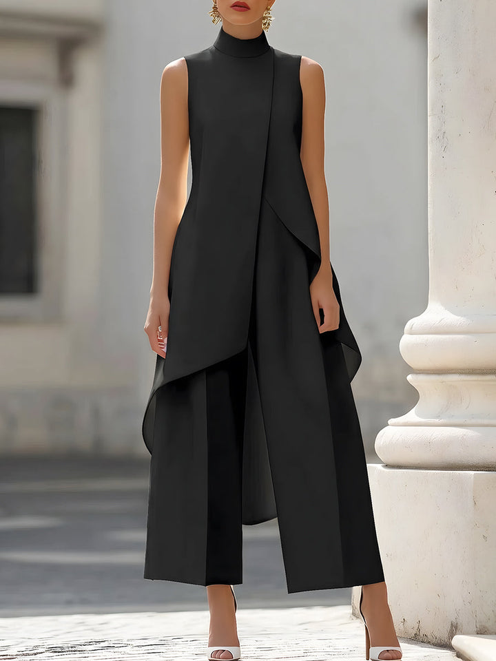 Naomi | Ärmelloser Jumpsuit mit weitem Bein