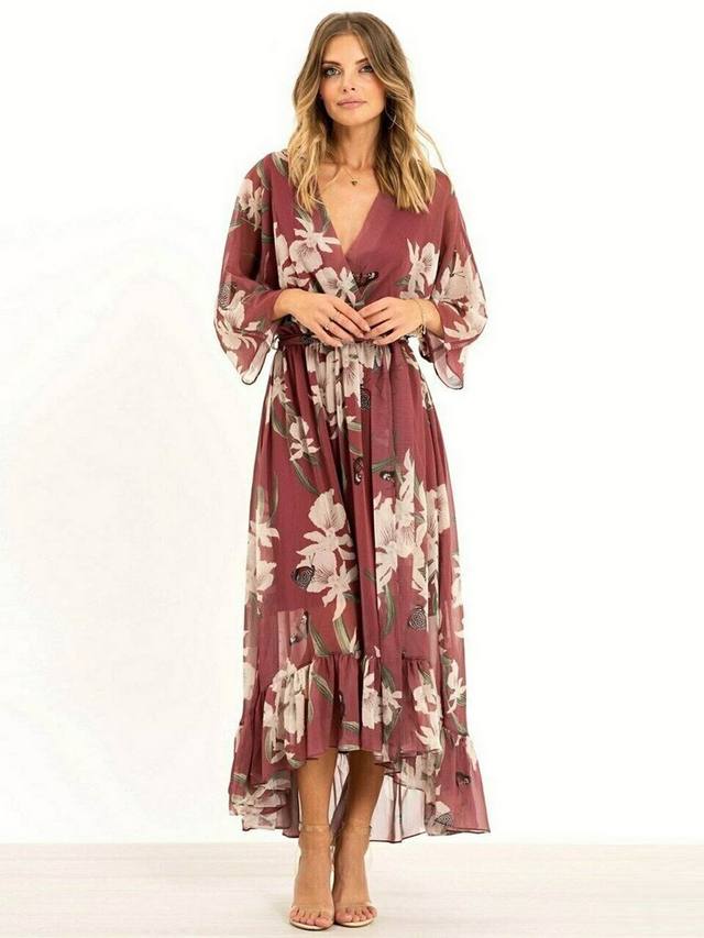 YASMINE™ – Elegantes Kimono-Midikleid