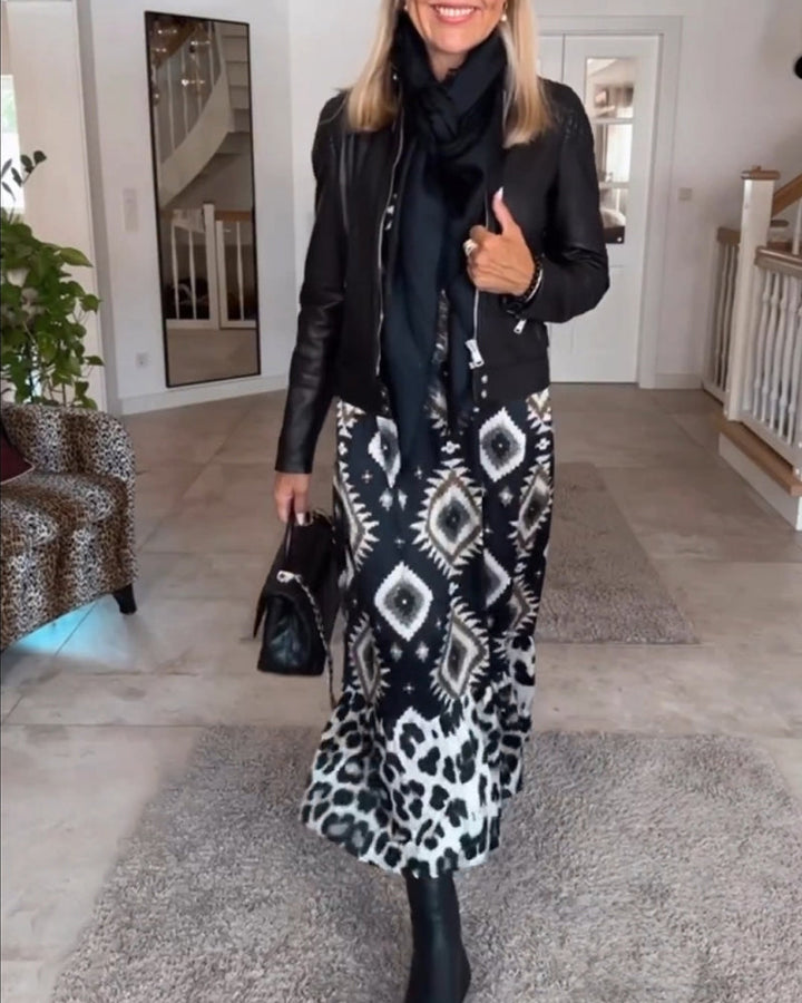 ZELLA™ - Luxuriöses Kleid mit geometrischem Druck