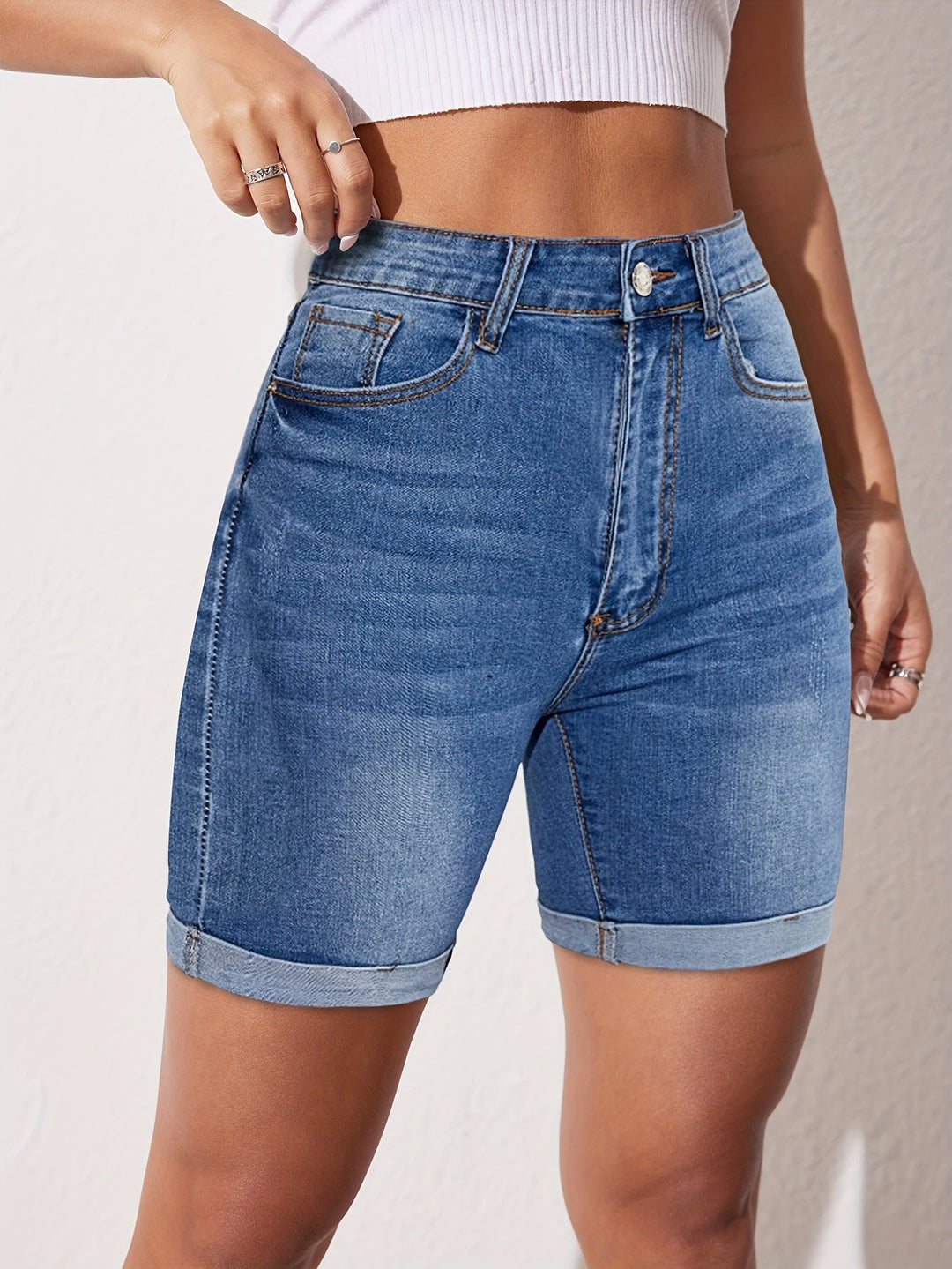 RAPHAELLE™ – Stretch-Fit Bermuda-Jeans-Shorts