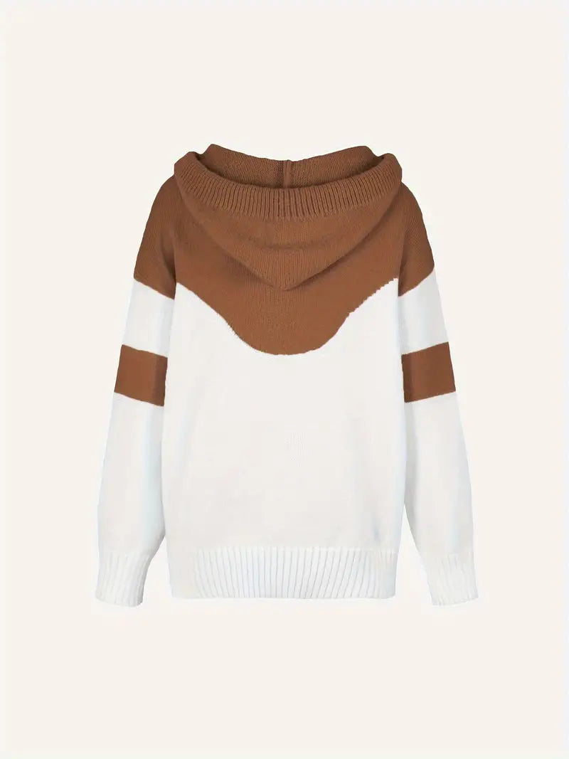 RÍONA™ - Zweifarbiger Gemütlicher Kapuzenpullover