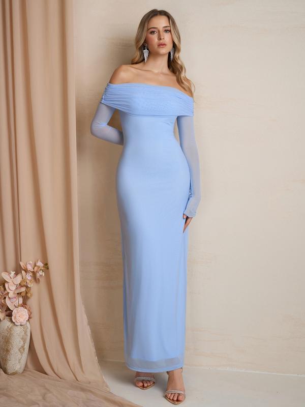 DARCIE™ - schulterfreies, gerafftes Pailletten-Bodycon-Abendkleid