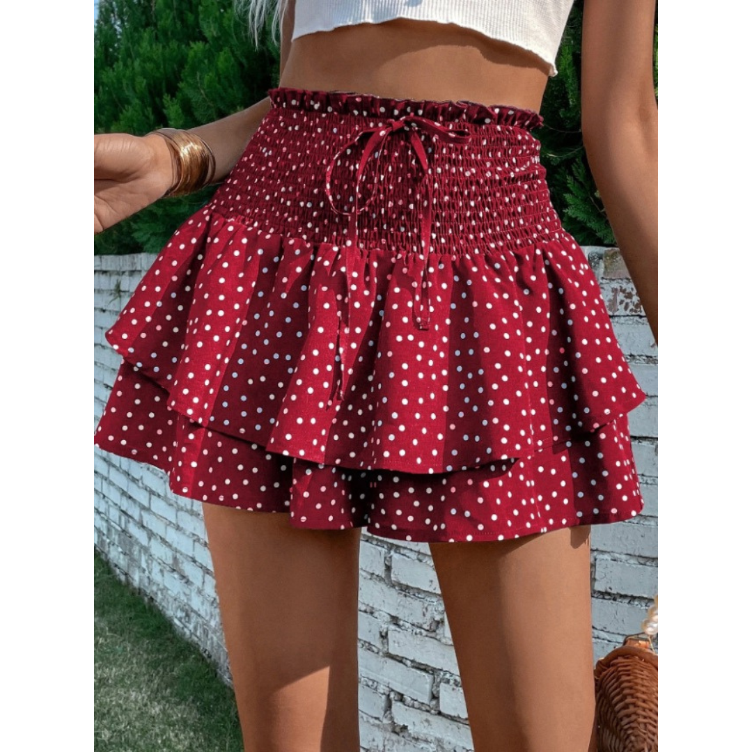 LUNINGNING™ – Leichter geraffter, mehrlagiger Sommer-Skort