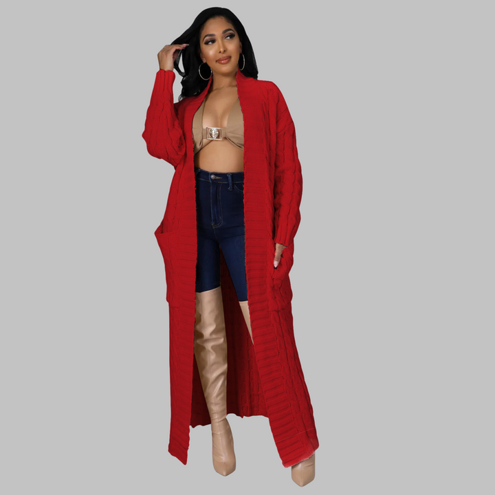 JACKIE™ - Lässiger, langärmliger Long-Cardigan