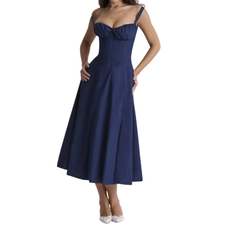 MATILDA™ – Elegantes gerafftes Korsett-Midikleid