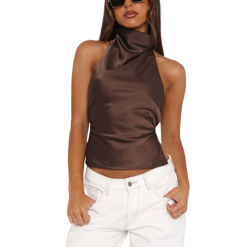 JOSIE™ – Minimalistisches ärmelloses Neckholder-Sommertop