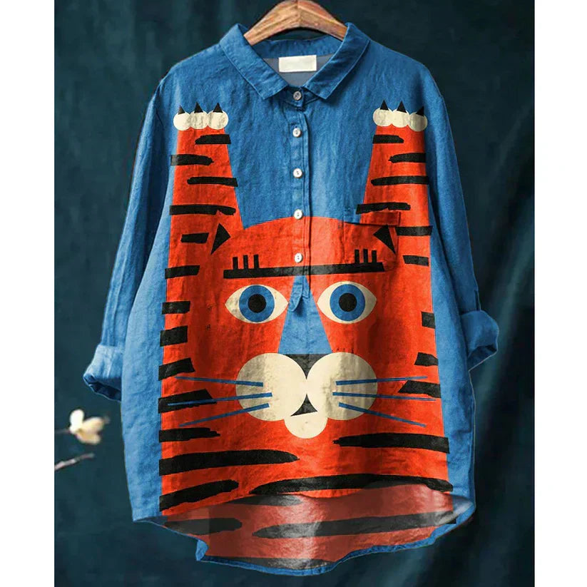 STEFANIE™ - Katzenkunst-Shirt