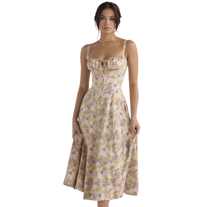 MATILDA™ – Elegantes gerafftes Korsett-Midikleid