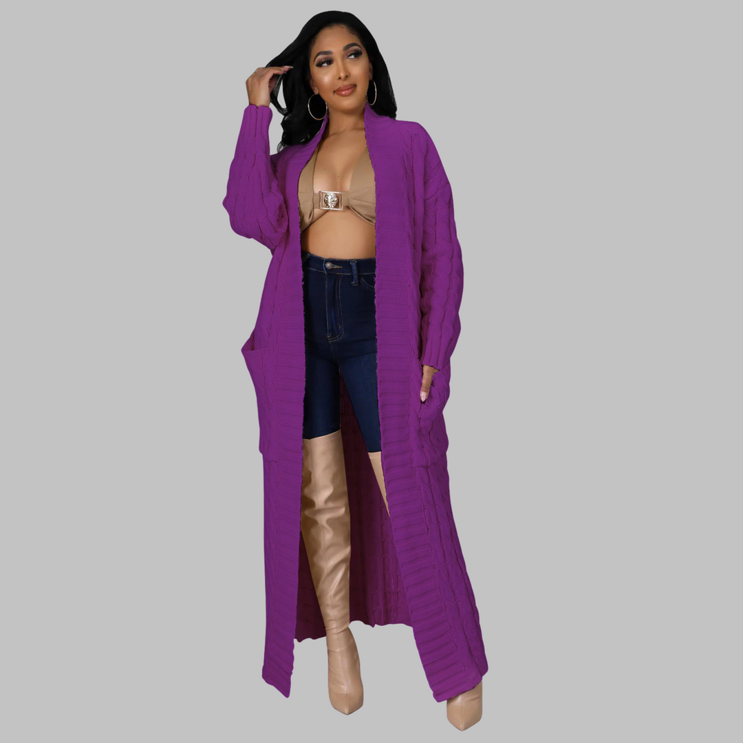 JACKIE™ - Lässiger, langärmliger Long-Cardigan