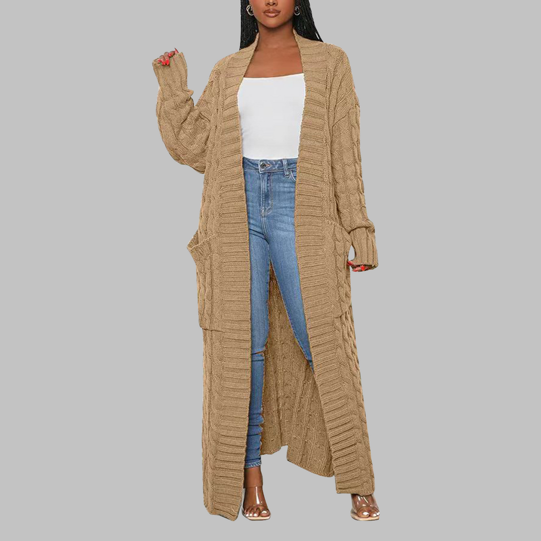 JACKIE™ - Lässiger, langärmliger Long-Cardigan