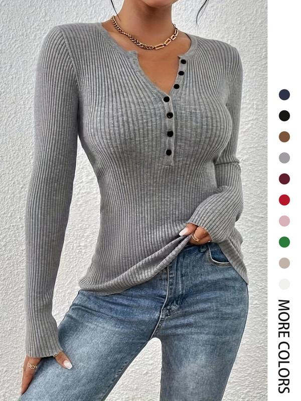 SHASHA™ - Elegante, schicke Langarm-Rundhals-Tops in schmaler Passform