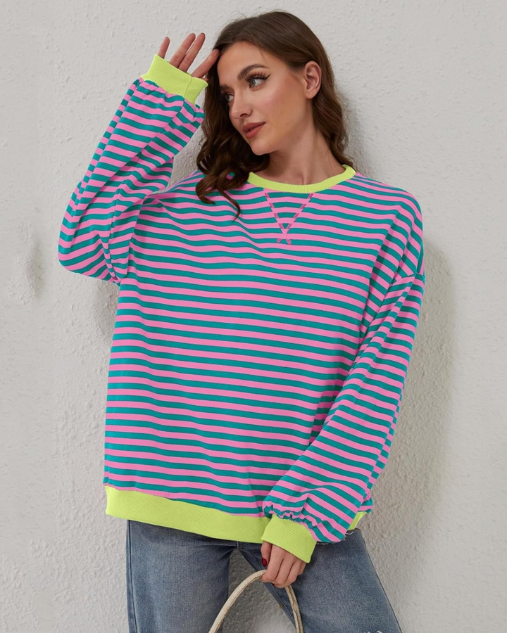 ROXANNE™ - Gestreiftes Oversized-Sweatshirt