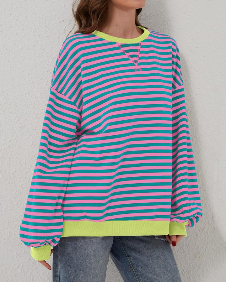 ROXANNE™ - Gestreiftes Oversized-Sweatshirt