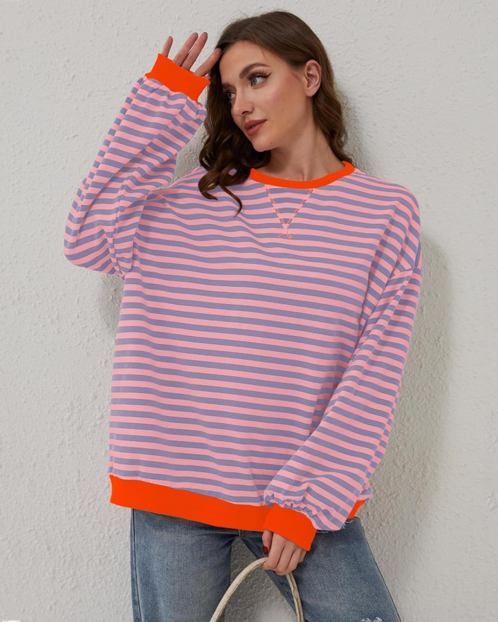ROXANNE™ - Gestreiftes Oversized-Sweatshirt