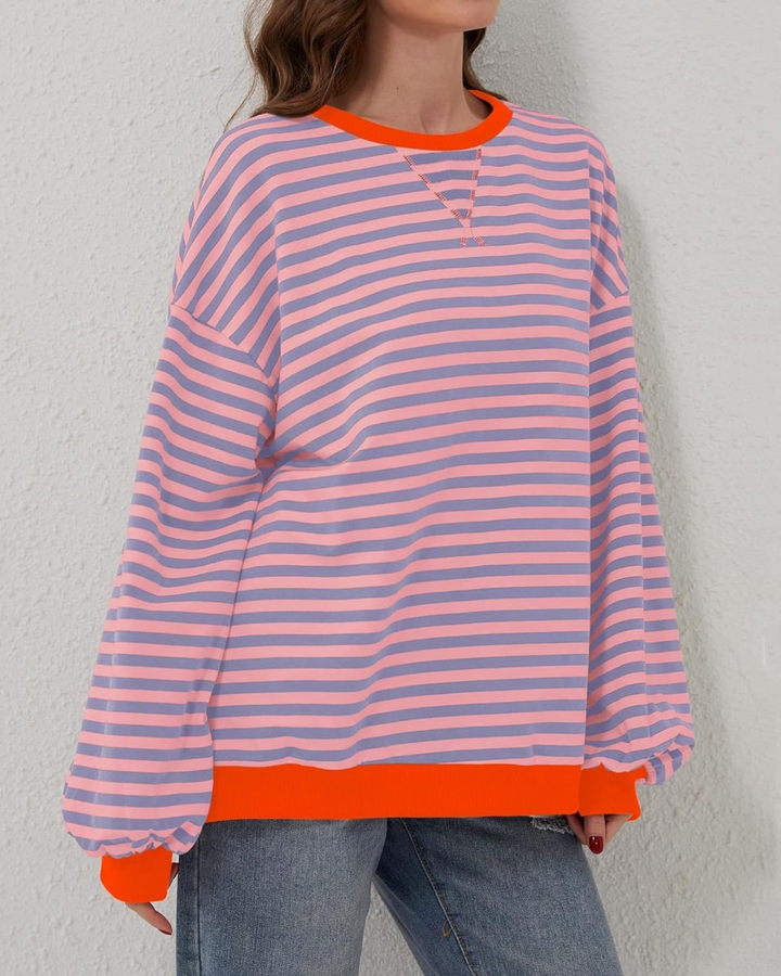 ROXANNE™ - Gestreiftes Oversized-Sweatshirt