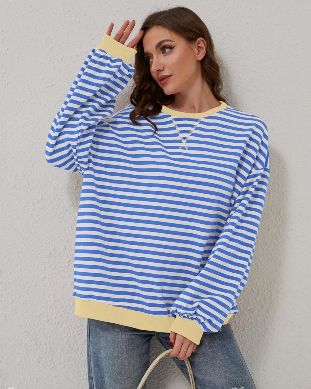 ROXANNE™ - Gestreiftes Oversized-Sweatshirt