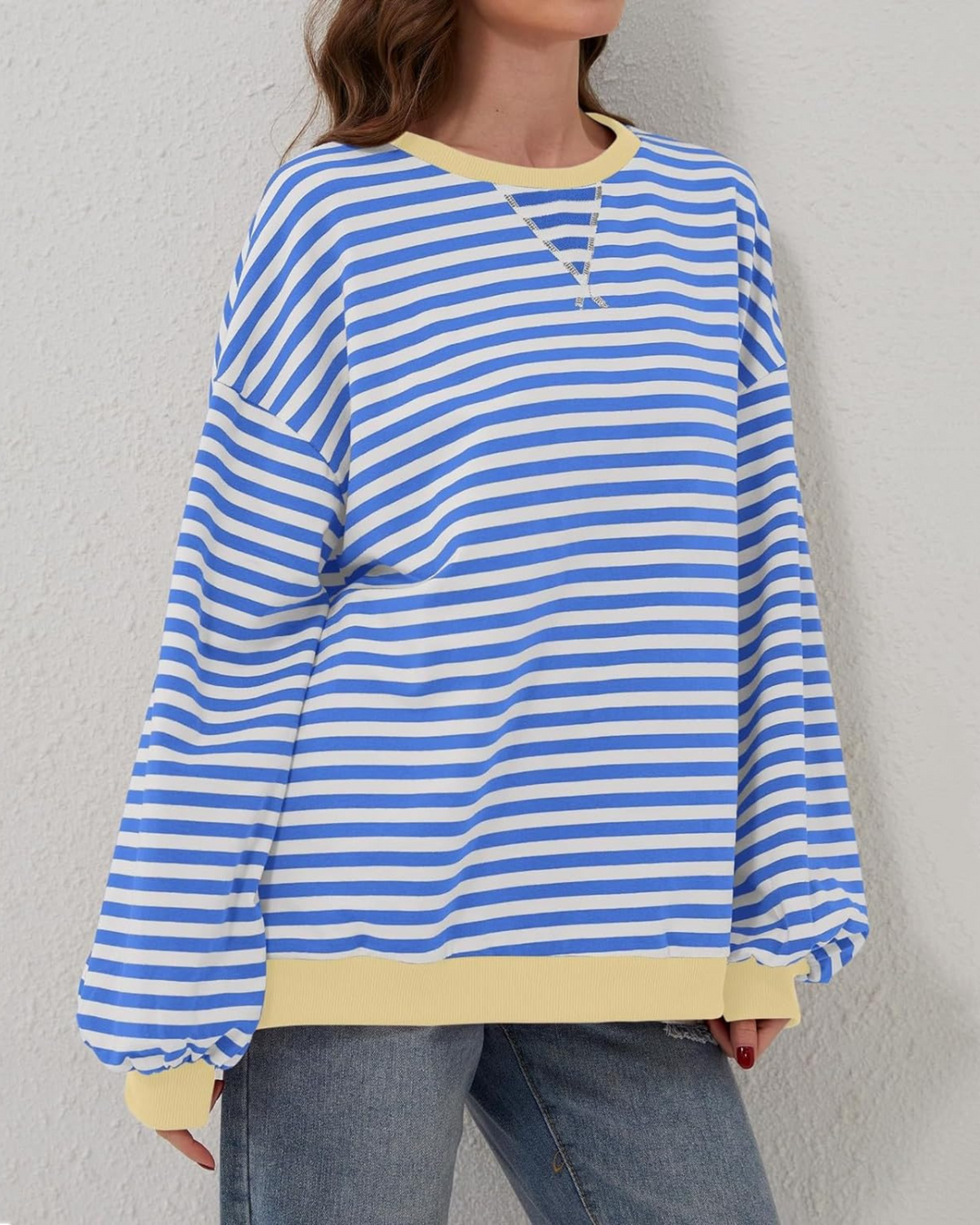 ROXANNE™ - Gestreiftes Oversized-Sweatshirt