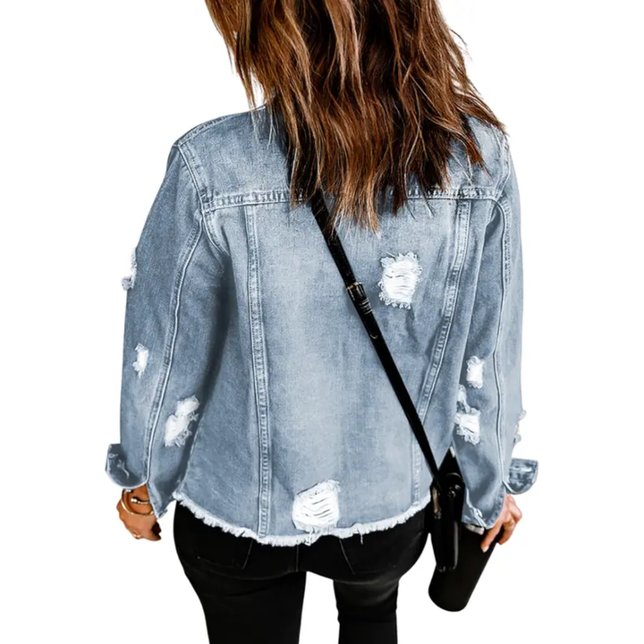 DENIM™ – Ausgeblichene Boyfriend-Jeansjacke