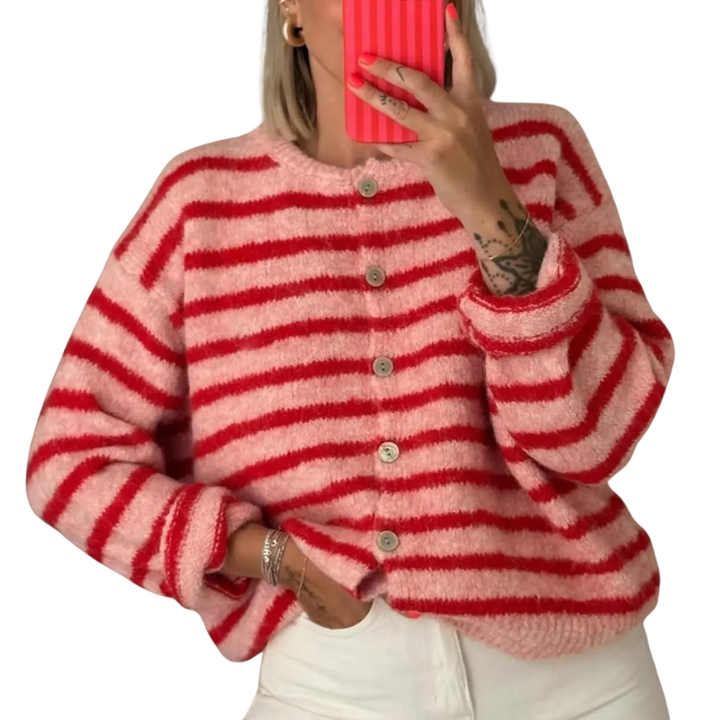 KARSYN™ – Stilvolle gestreifte Freizeit-Strickjacke