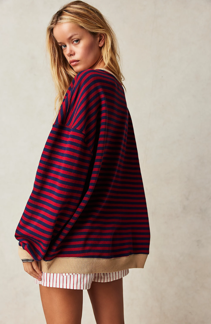 Ashley | Verspielter Streifenpullover
