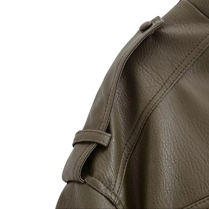 ZOYA™ – Kurze Bikerjacke aus Kunstleder