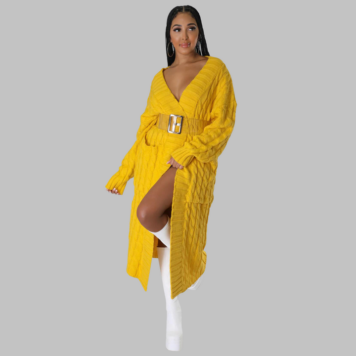 JACKIE™ - Lässiger, langärmliger Long-Cardigan