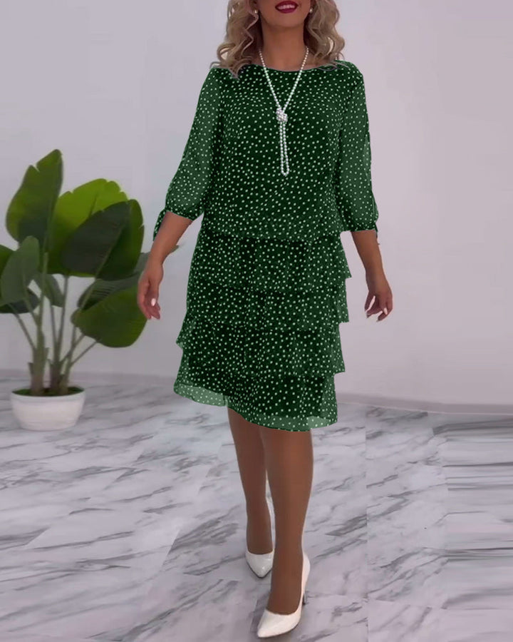 ELINA™ - Gepunktetes Eleganz-Kleid