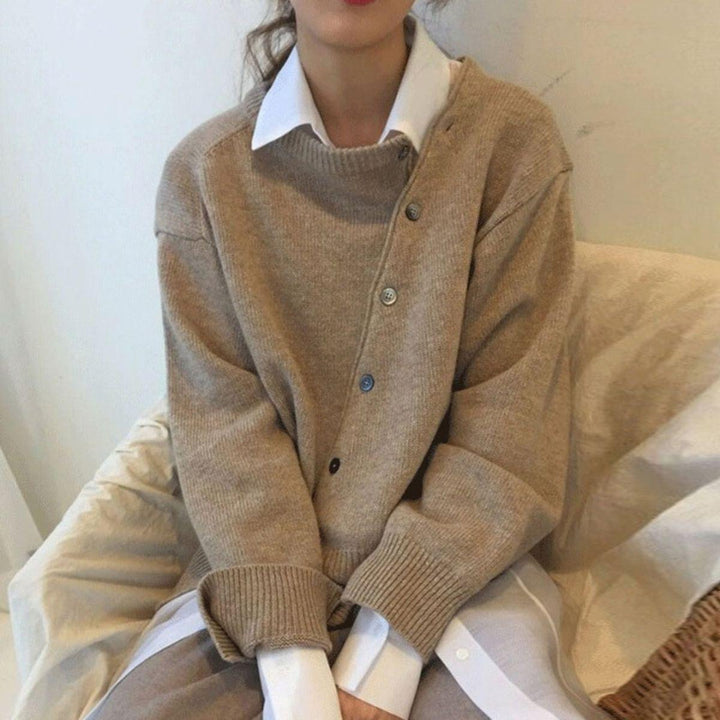 ALYCIA™ - Asymmetrischer Button-Cardigan