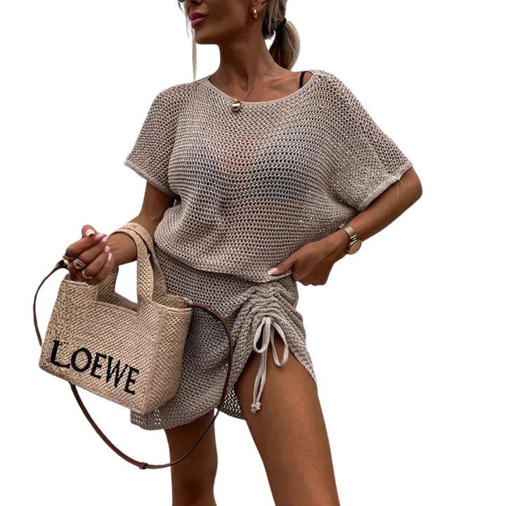 LOWANNA™ – Minimalistisches Freizeitkleid mit Tunnelzug in der Taille