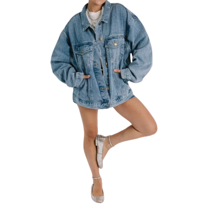 ROSLIND™ – Lässige Oversize-Jeansjacke