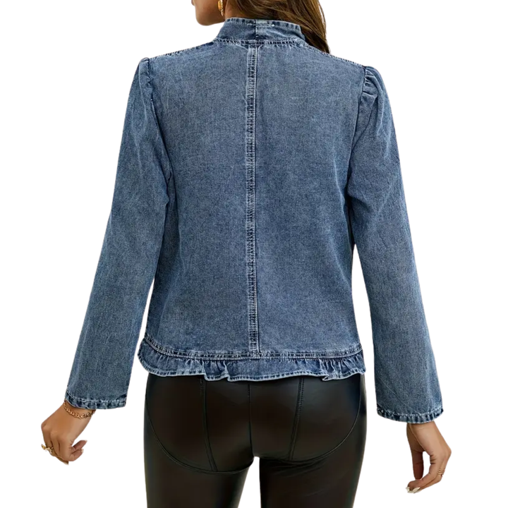 JOLIET™ – Schmale Jeansjacke mit Rüschenleiste