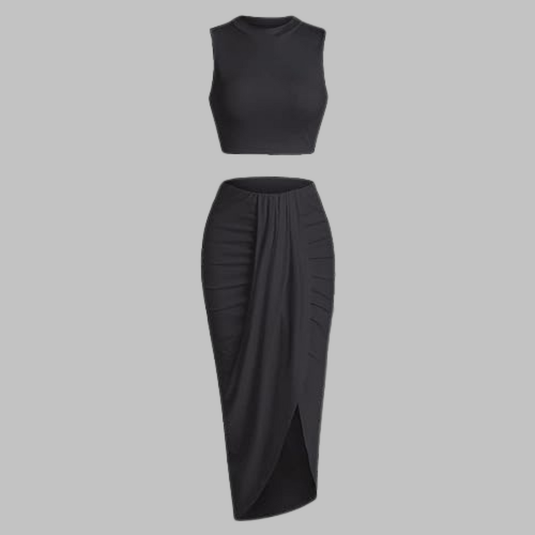 MANUELA™ - Elegantes Plisseerock-Set mit Schlitz