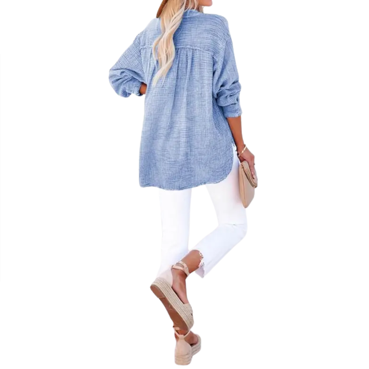 CLEO™ – Entspannte Oversized-Bluse mit Knopfleiste