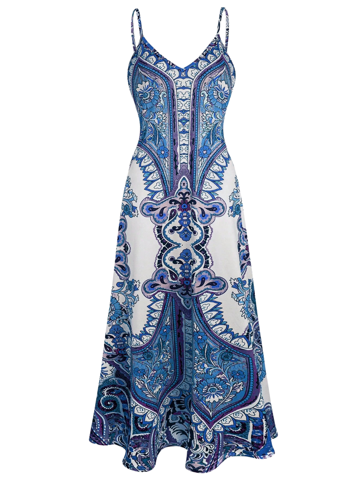 OTTILIE™ – Ärmelloses Boho-Kleid mit Blumenmuster