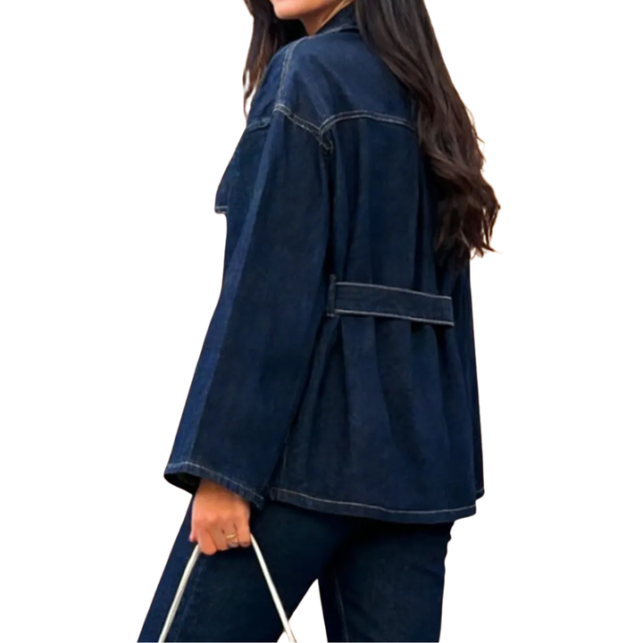DELVINE™ – Lässige Jeansjacke in Dunkelwaschung