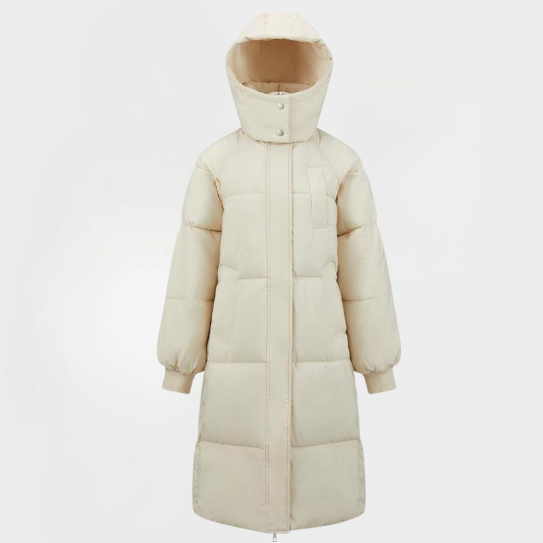 BERNA™ - Klassische Kapuzen-Steppjacke Langer Wintermantel für Damen