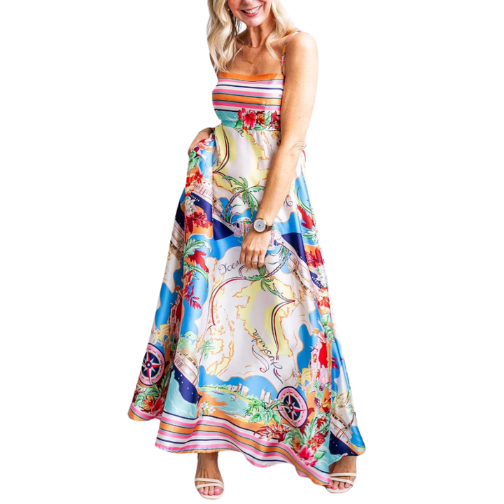 CLARIZ™ – Sommer-Trägerkleid mit Boho-Print