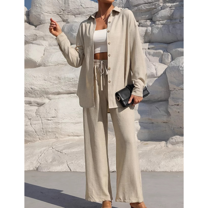 VANORA™ – Bequemes Langarm-Bluse und Hosen-Set