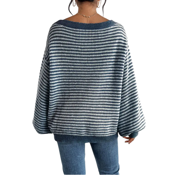 DARWYN™ – Gestreifter Oversize-Strickpullover