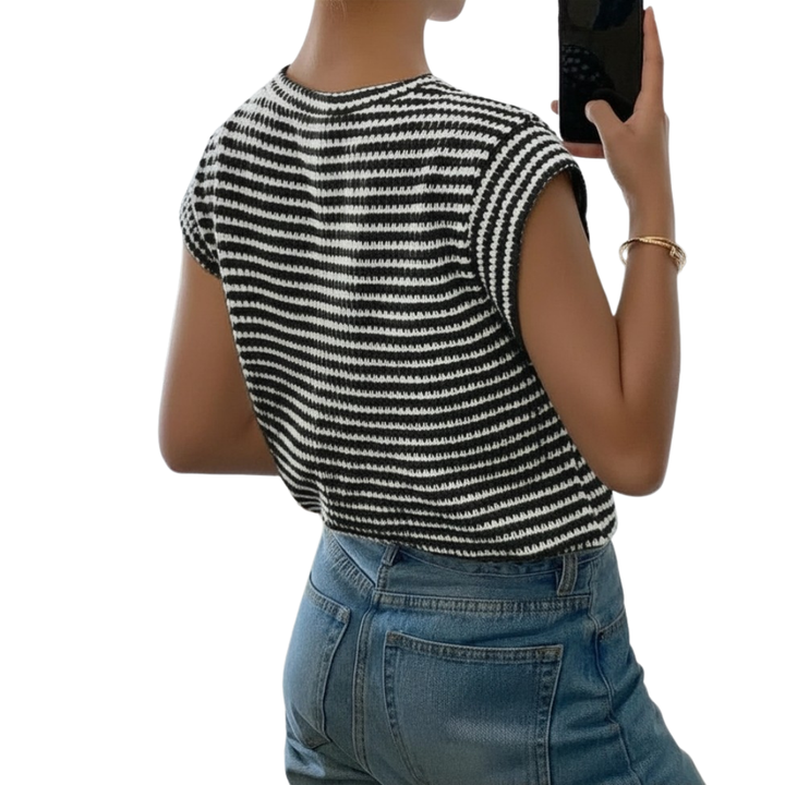 TONI™ – Ärmelloses T-Shirt mit luftigem Cutout