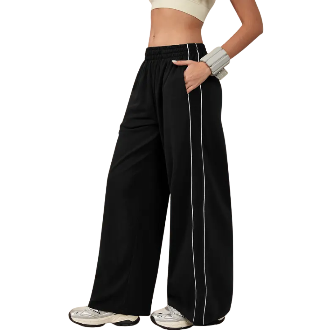 JADA™ – Colorblock High-Waist Hose mit weitem Bein