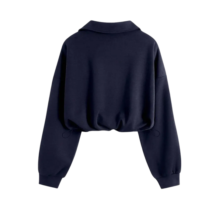 TEAGAN™ – Sportliches Cropped-Sweatshirt mit halbem Reißverschluss