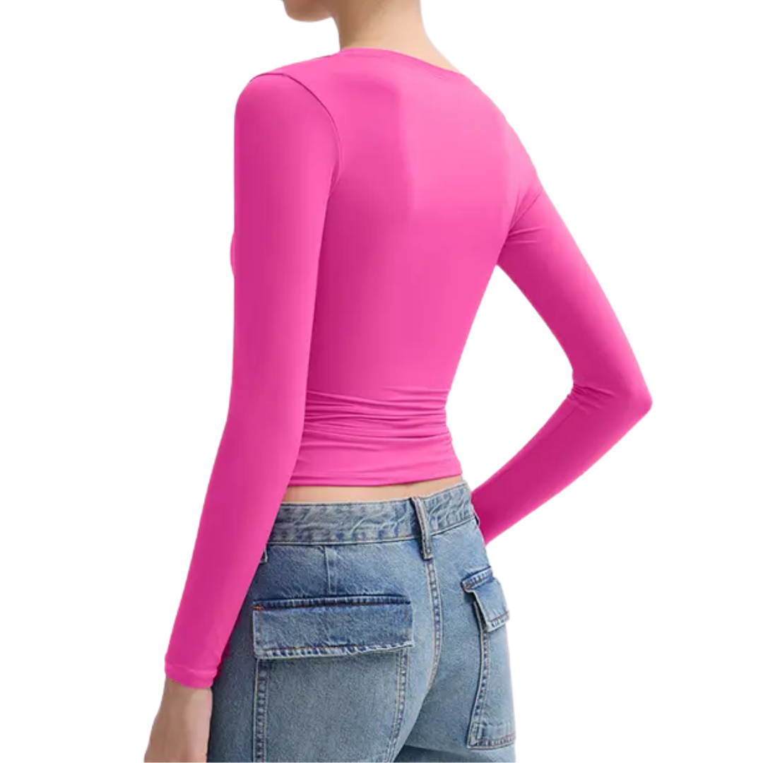 LEXARA™ – Elegantes, doppellagiges Oberteil mit Rundhalsausschnitt