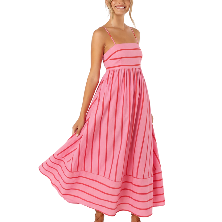 TAYLA™ – Lässiges gestreiftes Cami Maxikleid