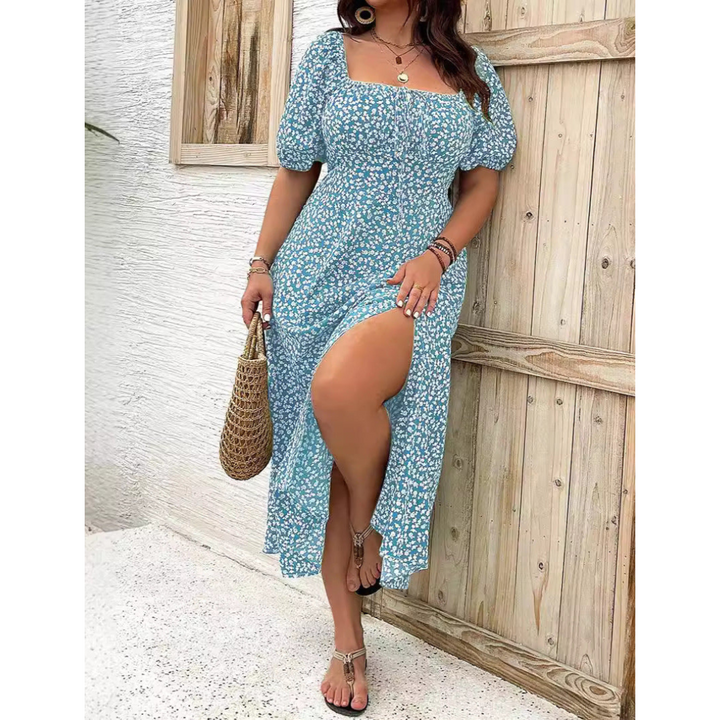 AVENNA™ – Bequemes Elegantes Sommerkleid mit Schlitz