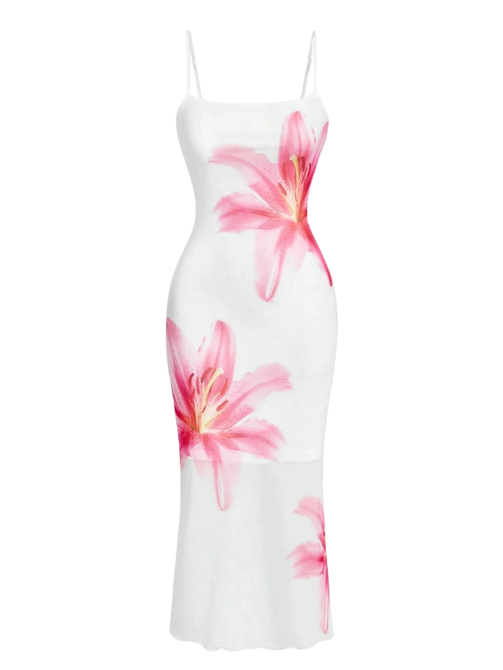 EVARA™ – Elegantes, florales Cami Bodycon-Kleid