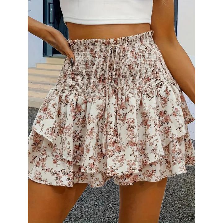LUNINGNING™ – Leichter geraffter, mehrlagiger Sommer-Skort
