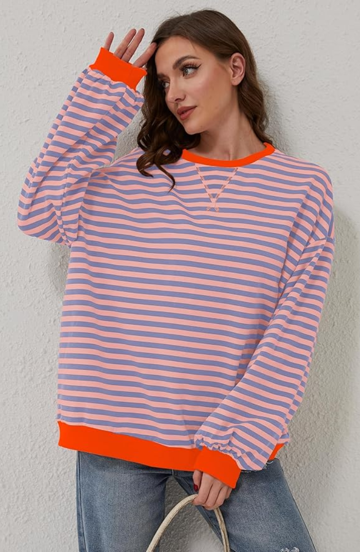 Ashley | Verspielter Streifenpullover