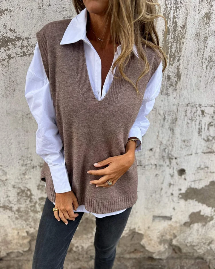 EVELYN™ - Stylischer Strickpullover (Westen-Stil)